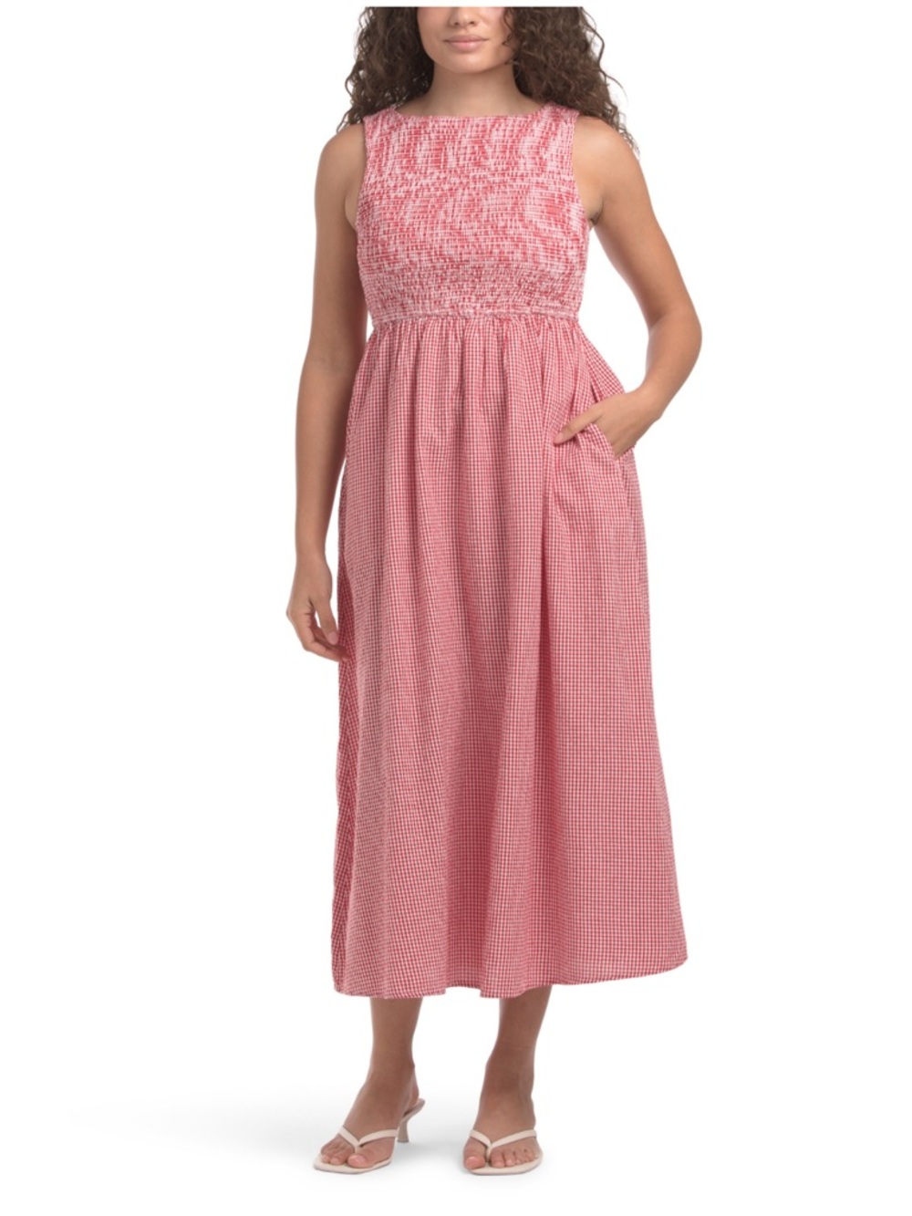 NWT Japna Smocked Top Seersucker Dress